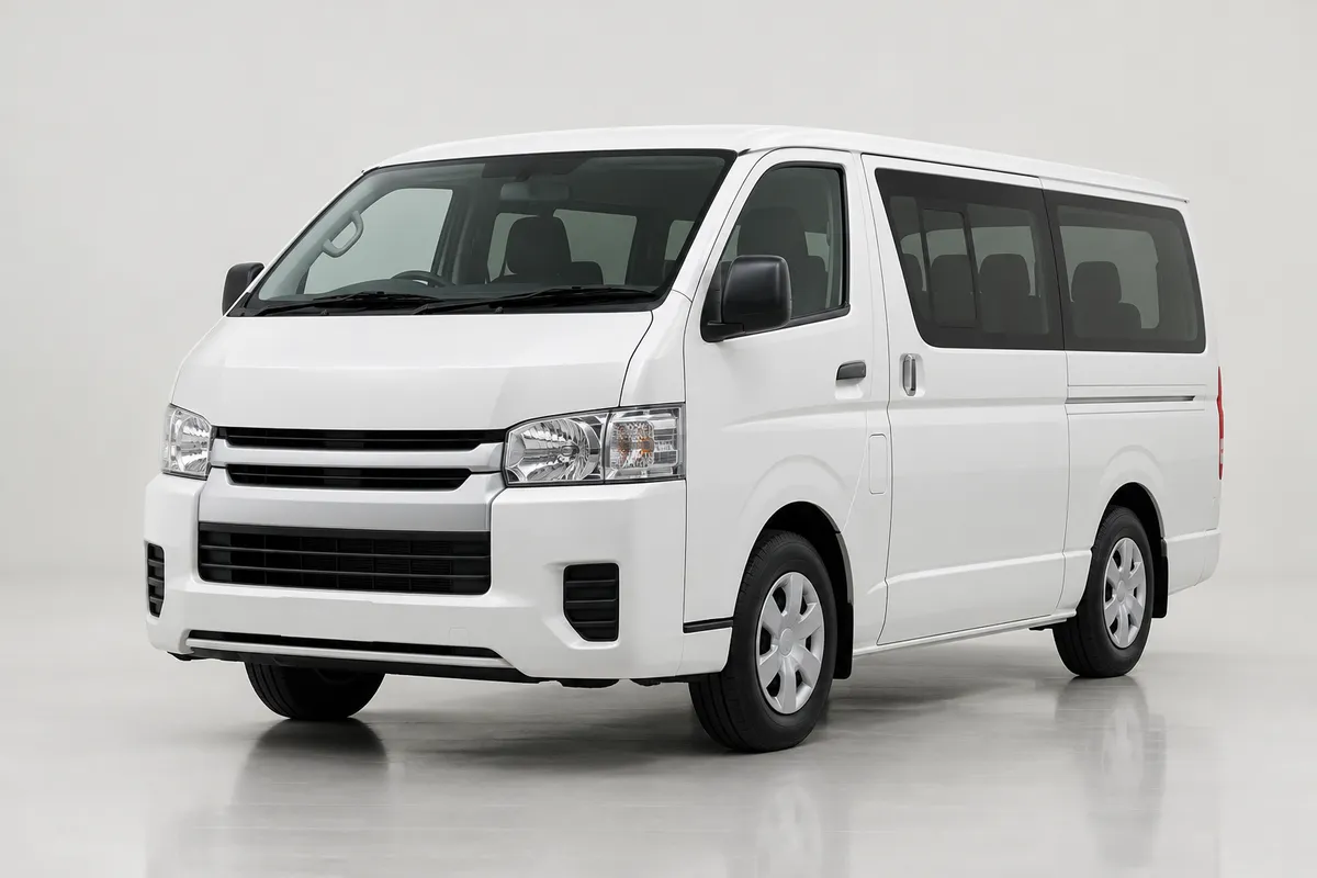 Maxicab 9, white, studio view